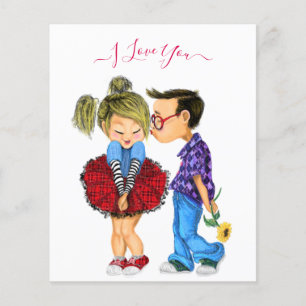 Flyer Amigo de la pareja con texto - Te amo