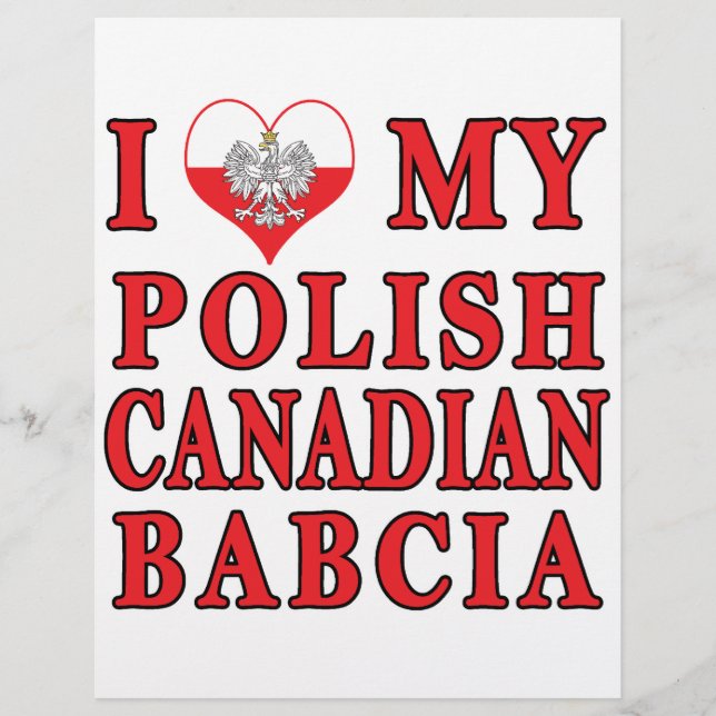 Flyer Amo a mi Babcia polaca canadiense (Frente)
