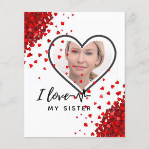 Flyer Amo a mi HERMANA - Mejor Amigo Regalo Personalizad