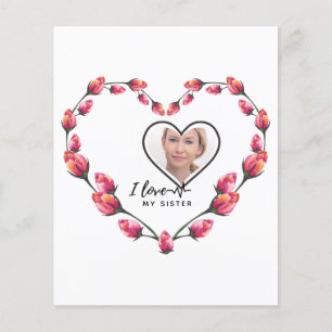 Flyer Amo a mi HERMANA - Regalo Personalizado Mejor Amig