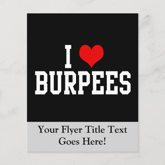 Flyer Amo las Burpees, Fitness (Frente)