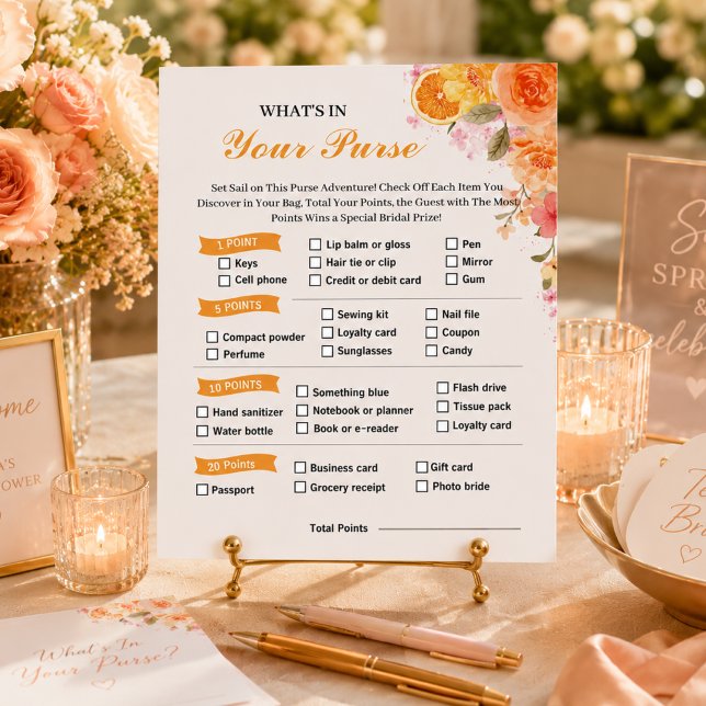 Flyer Amor al Primer Spritz Juego de Despedida de Solter (Love at First Spritz Bridal Shower Game )