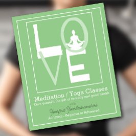 Flyer AMOR Clase YOGA Meditación Terapia holística