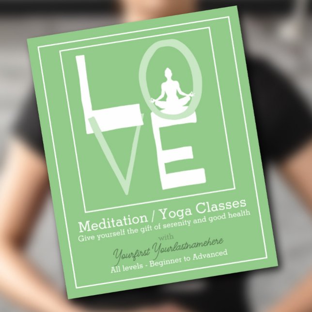 Flyer AMOR Clase YOGA Meditación Terapia holística (Subido por el creador)