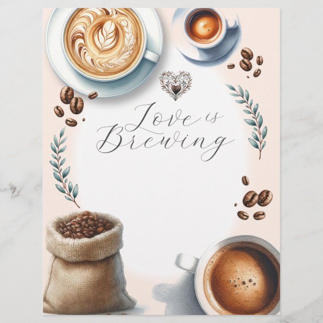 Flyer Amor en Infusión: Desayuno Nupcial de Café (Frente)