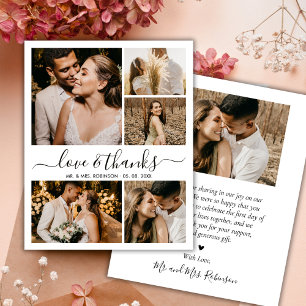 Flyer Amor y gracias Boda Collage de fotos Gracias