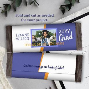 Flyer Amortiguador azul, Naranja Personalizado de gradua