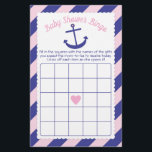 Flyer Ancla Náutica Juego de Bingo Baby Shower rosa & ma<br><div class="desc">Este diseño está en nuestro "Nautical Anchor", el tema de la ducha de bebé en rosa y azul marino. La colección de productos de coordinación está disponible en nuestra tienda, zazzle.com/doodlelulu*. Contáctenos si necesita este diseño aplicado a un producto específico para crear su propio elemento de coincidencia único! ¡Muchas gracias...</div>
