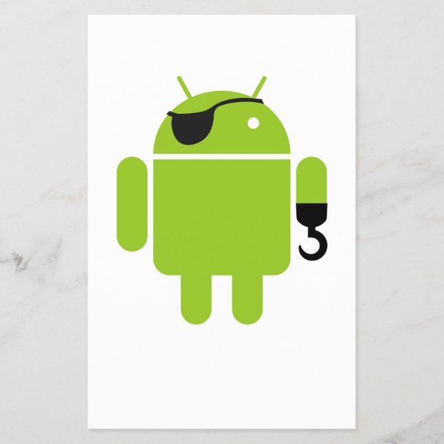 Flyer Android Robot Mighty Pirate (Frente)
