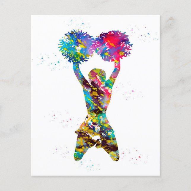 Flyer Animador con pompas | Cheerled Cute Desi (Frente)