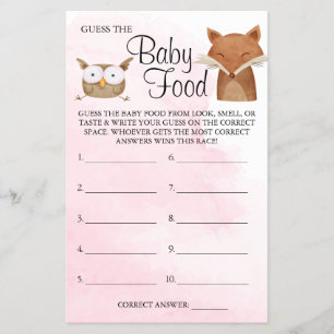 Flyer Animales de bosque Adivinan Tarjeta de juego para