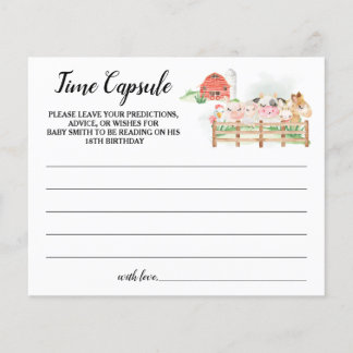 Flyer Animales de granja Consejos de la cápsula de tiemp