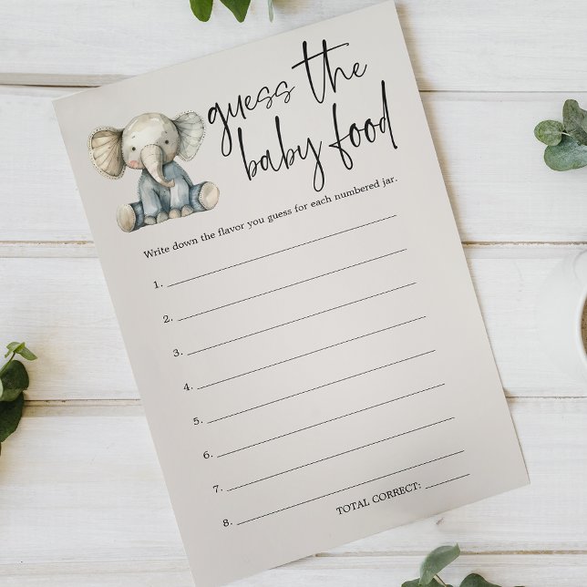 Flyer Animales de la época Baby Shower Adivinan Juego de (Subido por el creador)