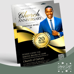 Flyer Aniversario de la Iglesia Servicio Pastoral Negro