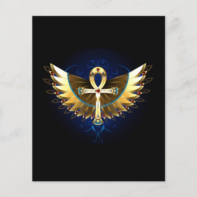 Flyer Ankh de oro con alas (Frente)