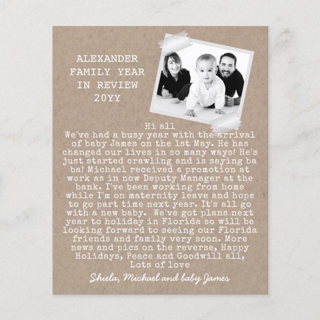 Flyer Año Fotográfico Rústico En Las Vacaciones De Reseñ (Frente)