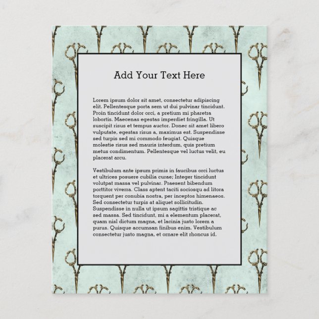 Flyer Antiguo corte de pelo para la peluquería de casco  (Frente)