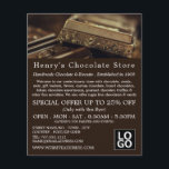 Flyer Anuncio de Chocolate de Lujo, Artículos de Confecc<br><div class="desc">Chocolate De Lujo,  Artículos De Confección Suministran Volantes Publicitarios Por La Tienda De Tarjetas De Negocios.</div>