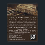 Flyer Anuncio de Chocolate de Lujo, Artículos de Confecc<br><div class="desc">Chocolate De Lujo,  Artículos De Confección Suministran Volantes Publicitarios Por La Tienda De Tarjetas De Negocios.</div>