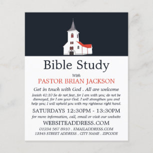 Flyer Anuncio de clase de la Biblia Cristiana