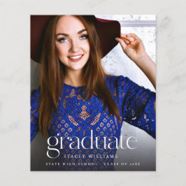 Flyer Anuncio de graduación con foto de impresión económ
