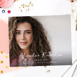 Flyer Anuncio de Graduación de Foto de Nombre de Mod de