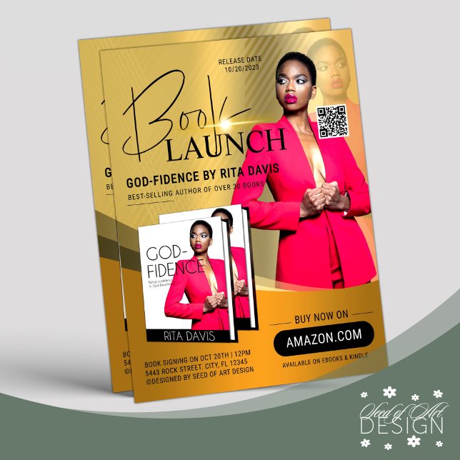 Flyer Anuncio de lanzamiento de libros para profesionale (Subido por el creador)