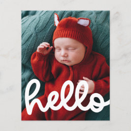 Flyer Anuncio de nacimiento moderno con presupuesto foto