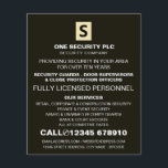 Flyer Anuncio de personal de seguridad profesional y ele<br><div class="desc">Avisos Del Personal De Seguridad Profesional Y Sleek Por La Tienda De Tarjetas De Negocios.</div>