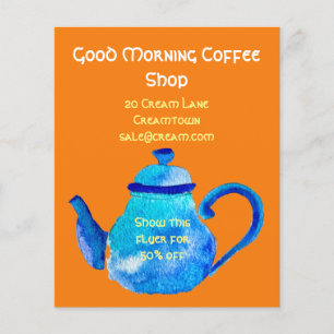 Flyer Anuncio de tetera de café Coffee Shop