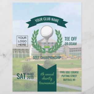Flyer Anuncio de Torneo de Golf de Club/Corporativo