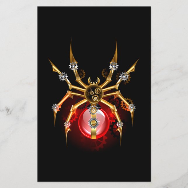 Flyer Araña de vapor sobre negro (Frente)