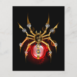 Flyer Araña de vapor sobre negro