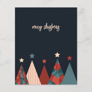 Flyer Árbol de navidad rojo abstracto estacional