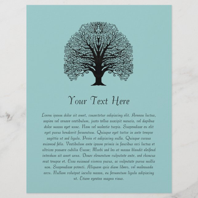 Flyer Árbol de Swirl Negro (Frente)