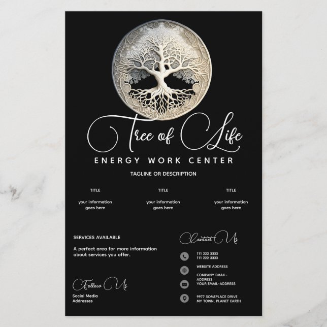 Flyer Árbol de vida | Moderno (Frente)