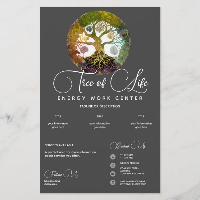 Flyer Árbol de vida | Temporadas (Frente)