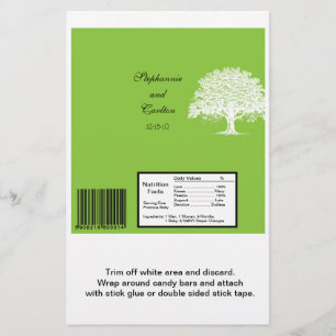 Flyer Arbol Primavera Verde/Boda Blanco Envolvente de ba
