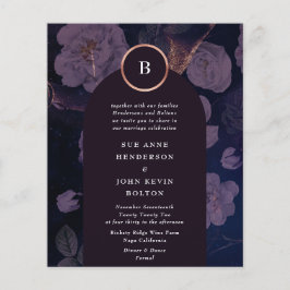 Flyer Arco Floral Boho Elegante de Presupuesto Rosa Dora