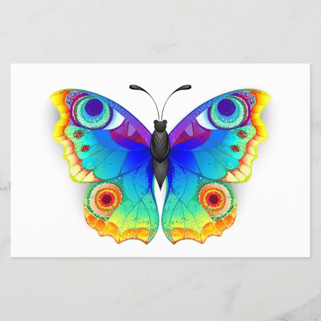 Flyer Arcoiris mariposa Peacock Eye (Frente)