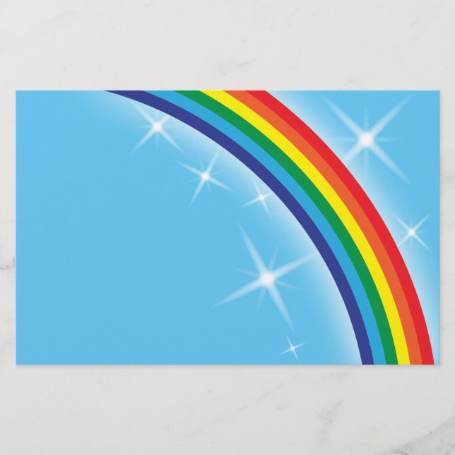 Flyer Arcoiris sobre fondo azul del cielo (Frente)
