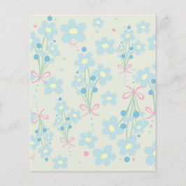 Flyer Armonía azul y rosa suave