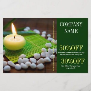 Flyer Aromaterapia Masaje SPA con Aceite Esencial