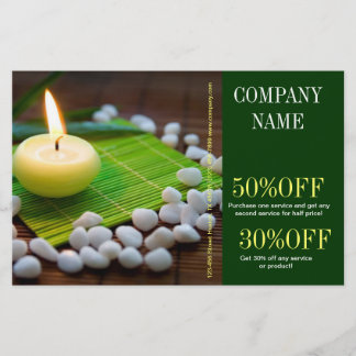 Flyer Aromaterapia Masaje SPA con Aceite Esencial