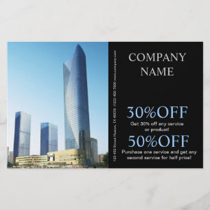 Flyer arquitecto de rascacielos de construcción
