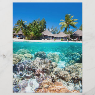 Flyer Arrecife de coral y resort tropical