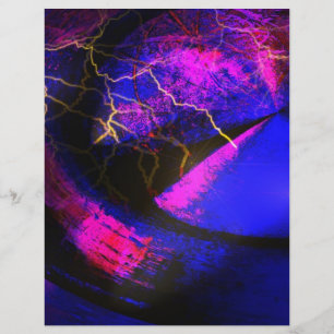 Flyer Arte abstracto digital azul