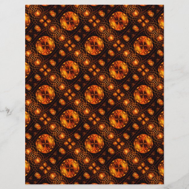 Flyer Arte abstracto moderno boho elegante dorado Patrón (Frente)