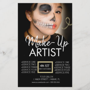 Flyer Arte Corporal Moderno Con Pintura
