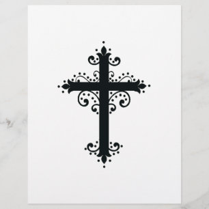 Flyer Arte de Cruz Tallada Ornamental Premium